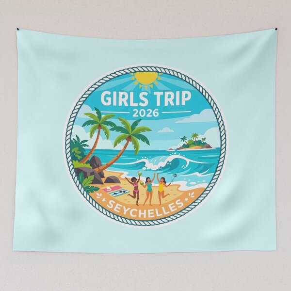 Item preview, Girls Trip Seychelles 2026 Tropical Vacation Beach designed and sold by SplashTastic.