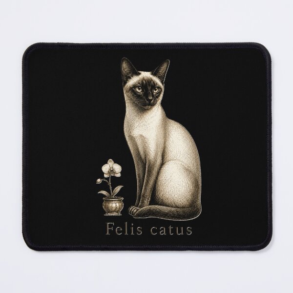Item preview, Siamese Cat Vintage Engraving T-Shirt | Elegant Orchid Dark Academia Feline Art designed and sold by The Archive.