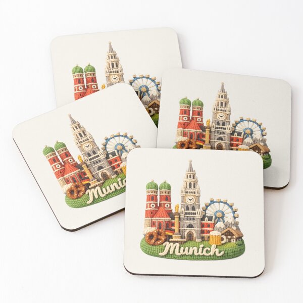 Item preview, Cute Knitted Munich Landmark | Handmade Yarn Knit City Travel Souvenir designed and sold by Moons Studio.