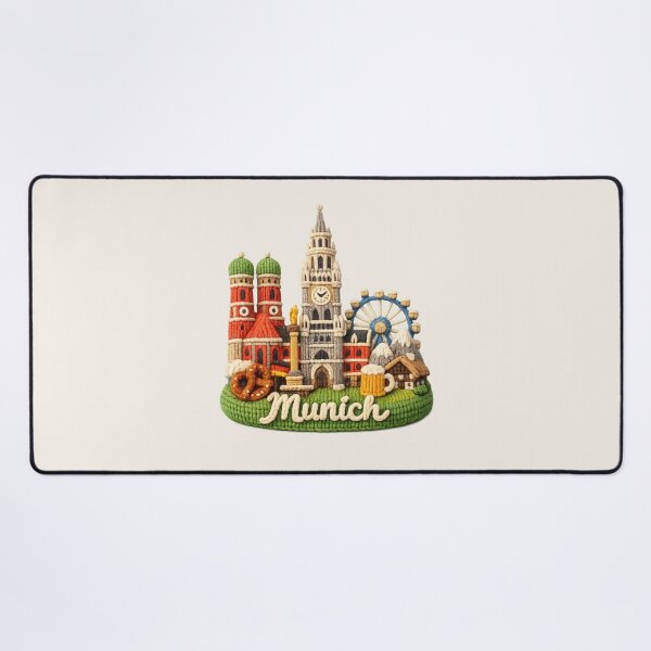 Item preview, Cute Knitted Munich Landmark | Handmade Yarn Knit City Travel Souvenir designed and sold by Moons Studio.