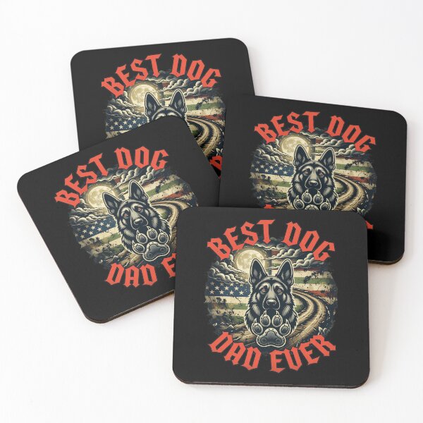 Item preview, Best Dog Dad Ever German Shepherd American Flag designed and sold by GiaoCalonas.