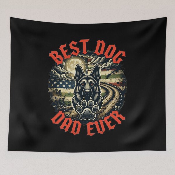 Item preview, Best Dog Dad Ever German Shepherd American Flag designed and sold by GiaoCalonas.