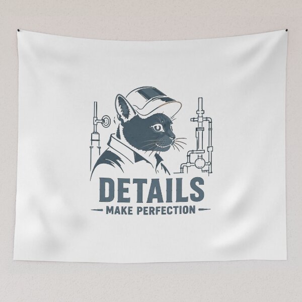 Item preview, Russian Blue Cat – Details Make Perfection Retro Sunset designed and sold by RusticMeadow.