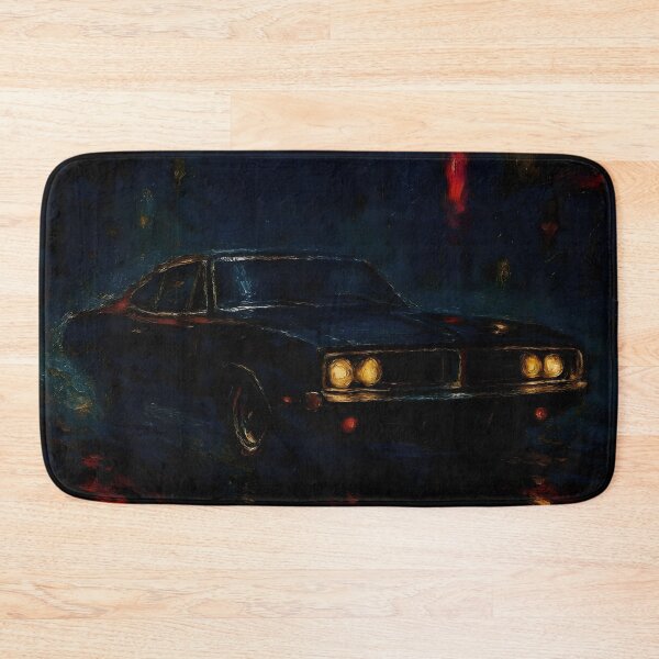 Item preview, Midnight Rebel Vintage Muscle Car Abstract Oil Painting - Classic Art designed and sold by Dhenin Studio.