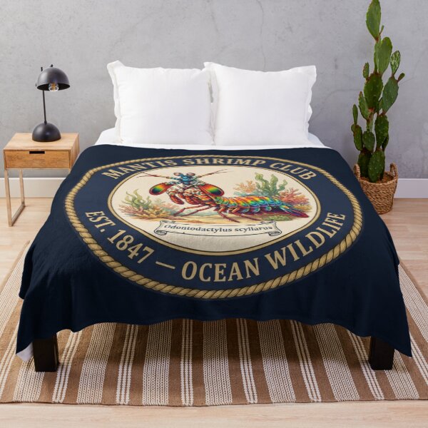 Item preview, Mantis Shrimp Club Vintage Badge Ocean Wildlife designed and sold by CalmCapy Co.