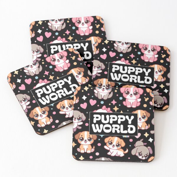 Item preview, Puppy World - Cute Kawaii Pastel Chibi Puppies Pattern designed and sold by GenZFashion000.