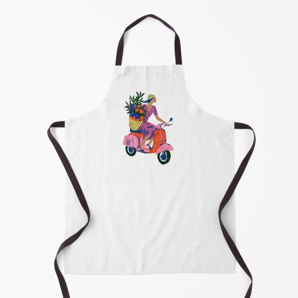 Item preview, Summer Vibes: Girl Riding Scooter with Fruit Basket designed and sold by Ramona-Gliga.
