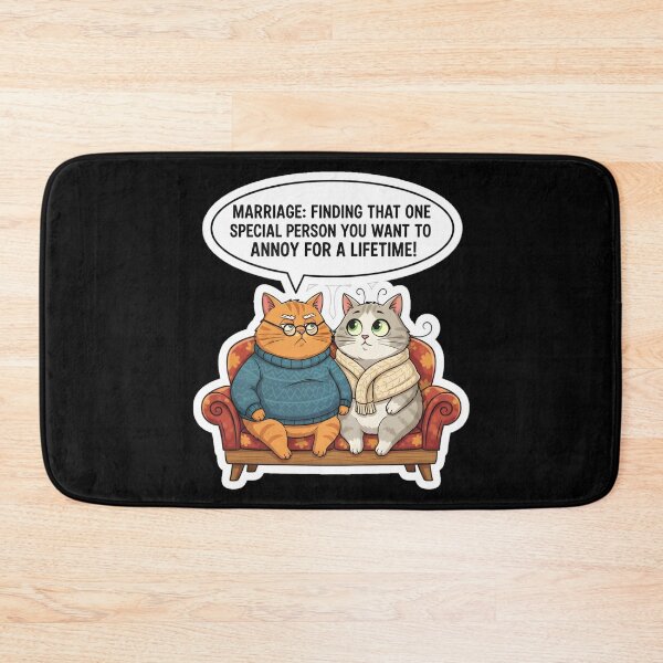 Item preview, Funny Cat Marriage Annoy For A Lifetime Relationship Humor designed and sold by DeliaDesignsCo.