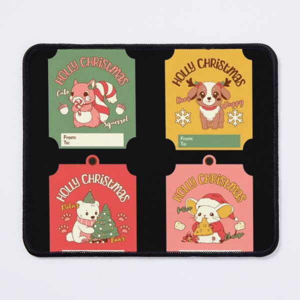 Item preview, Holly Christmas Gift Tags - Cute Retro Holiday Animals designed and sold by GenZFashion000.