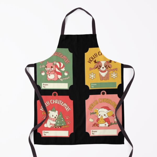 Item preview, Holly Christmas Gift Tags - Cute Retro Holiday Animals designed and sold by GenZFashion000.