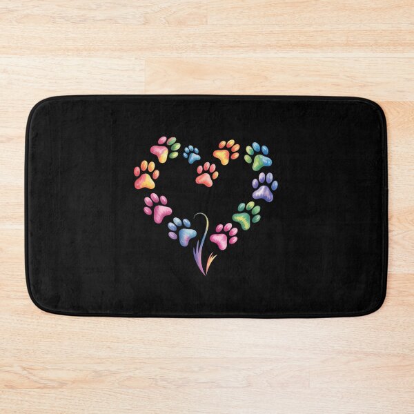 Item preview, Colorful Paw Print Heart Pet Lover Art designed and sold by GiaoCalonas.