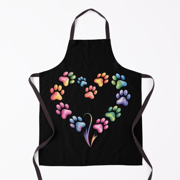 Item preview, Colorful Paw Print Heart Pet Lover Art designed and sold by GiaoCalonas.