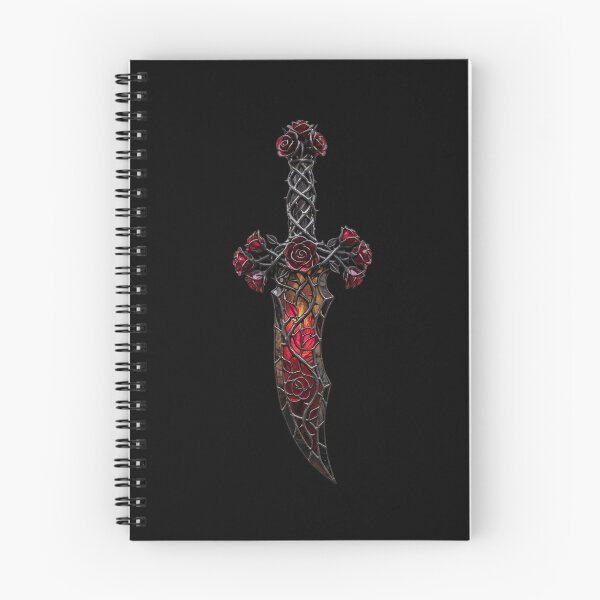 Item preview, Rose Dagger with Flame Blade — Gothic Stained Glass designed and sold by David Mateo ArtWorks.