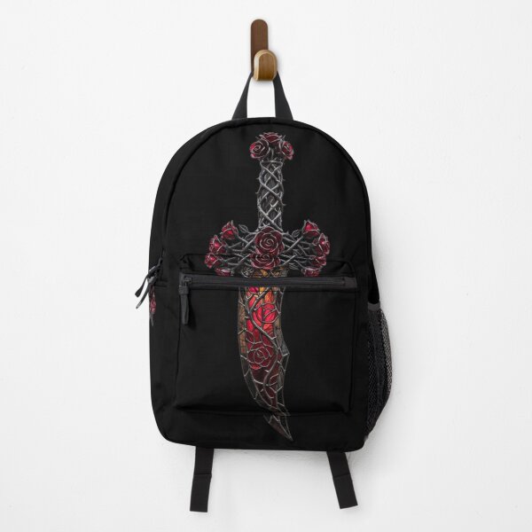 Item preview, Rose Dagger with Flame Blade — Gothic Stained Glass designed and sold by David Mateo ArtWorks.