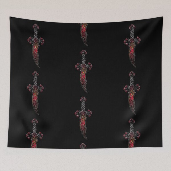 Item preview, Daga de Rosas con Hoja en Llamas — Vitral Gótico designed and sold by David Mateo ArtWorks.