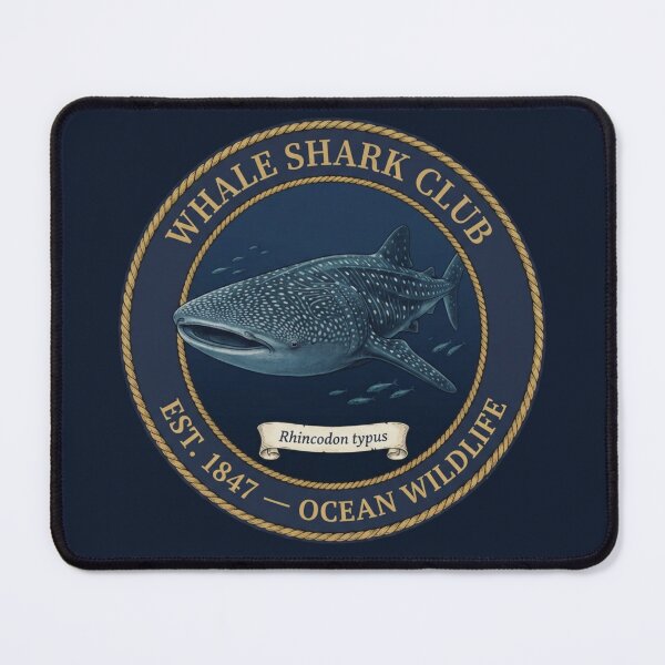 Item preview, Whale Shark Club Vintage Badge Ocean Wildlife Art designed and sold by CalmCapy Co.