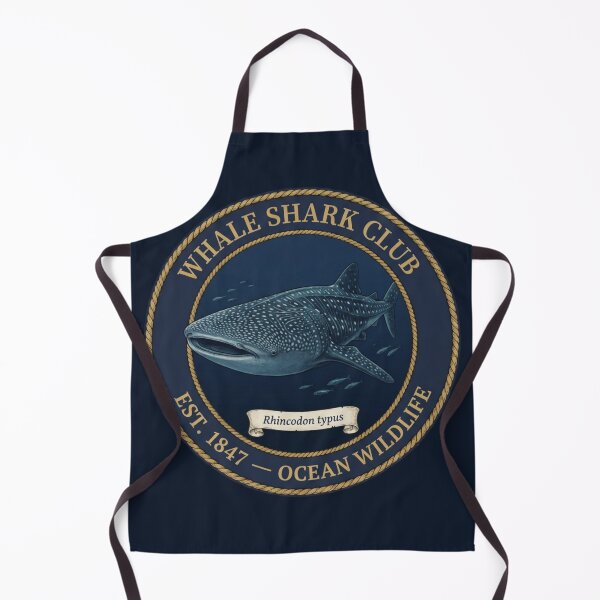 Item preview, Whale Shark Club Vintage Badge Ocean Wildlife Art designed and sold by CalmCapy Co.