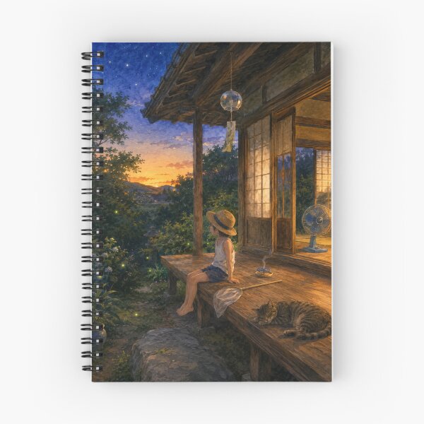 Item preview, Peaceful Japanese Summer Night Veranda Watercolor Poster designed and sold by SEIMEI2025.