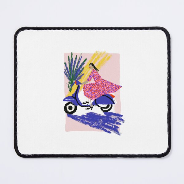 Item preview, Woman with Lavanda basket on Scooter designed and sold by Ramona-Gliga.