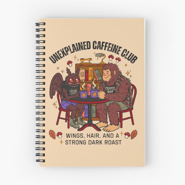 Item preview, Unexplained caffeine club; Wings, hair, and a strong dark roast designed and sold by Mimo & Co..