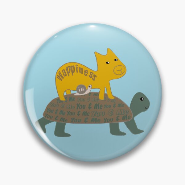 Item preview, Happiness is You & Me- Capybara Riding Turtle designed and sold by 213 Studio.