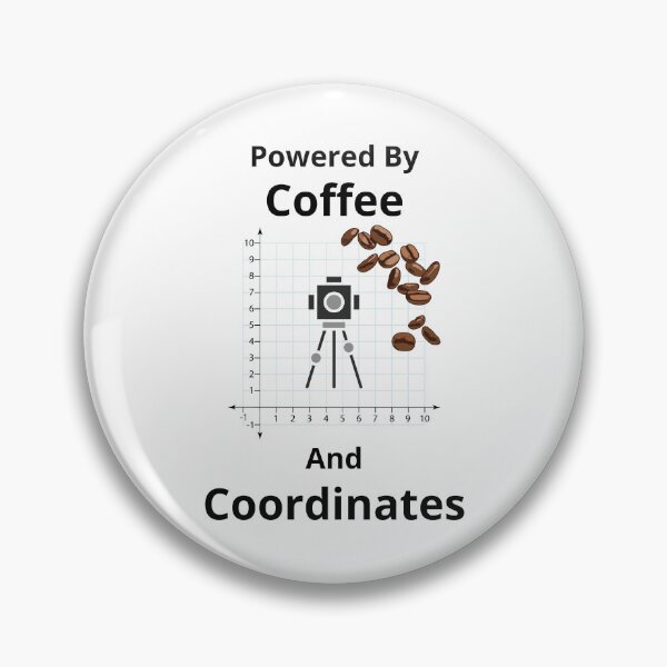 Item preview, Powered By Coffee And Coordinates Gift Idea For Land Surveyors designed and sold by Glitch-Cult.