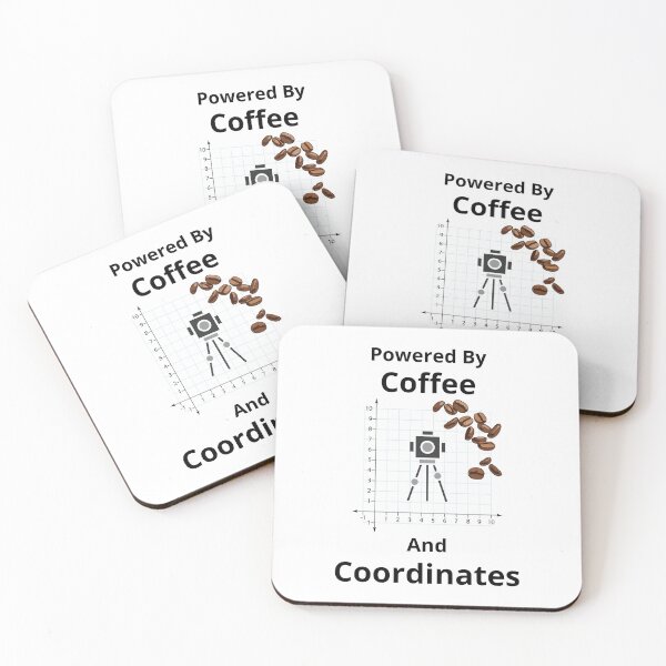 Item preview, Powered By Coffee And Coordinates Gift Idea For Land Surveyors designed and sold by Glitch-Cult.