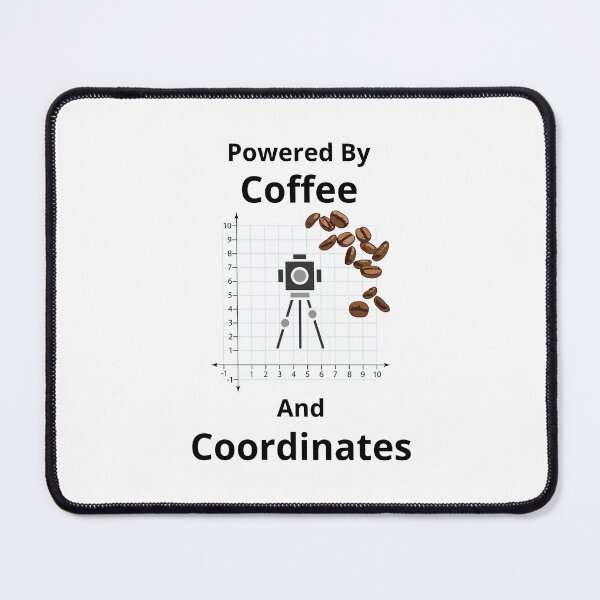 Item preview, Powered By Coffee And Coordinates Gift Idea For Land Surveyors designed and sold by Glitch-Cult.