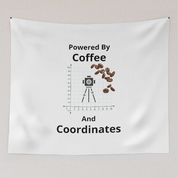 Item preview, Powered By Coffee And Coordinates Gift Idea For Land Surveyors designed and sold by Glitch-Cult.