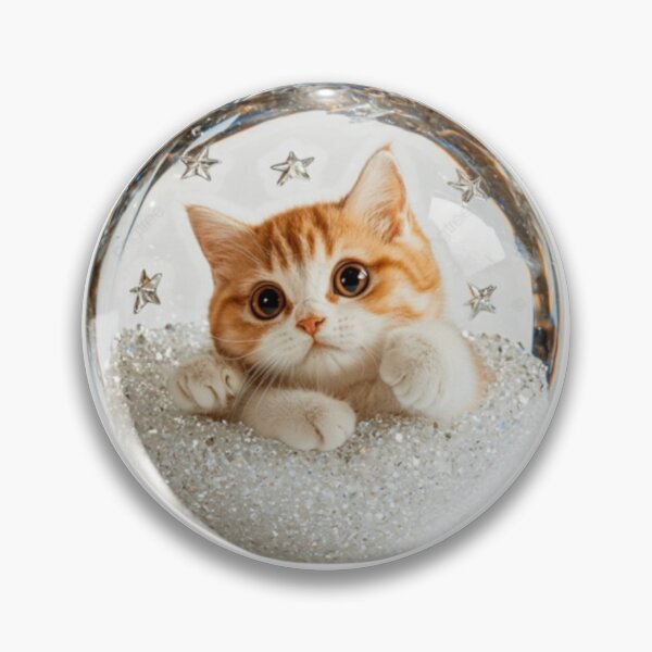 Item preview, Cute 3D Cat Crystal Glass Globe Aesthetic Sticker designed and sold by zenithdecalco.