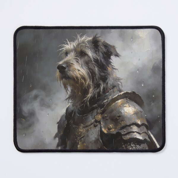 Item preview, Irish Wolfhound Medieval Knight Portrait Fantasy Warrior in Rain Dark Epic Art designed and sold by cr6zym1nd.