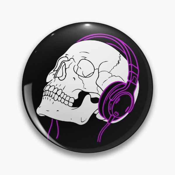 Item preview, Skull Streamer – Goth-Lite Gamer Magenta Headphones Design designed and sold by ShirtRemarks.