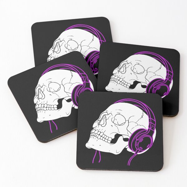 Item preview, Skull Streamer – Goth-Lite Gamer Magenta Headphones Design designed and sold by ShirtRemarks.