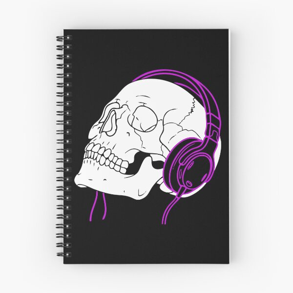 Item preview, Skull Streamer – Goth-Lite Gamer Magenta Headphones Design designed and sold by ShirtRemarks.