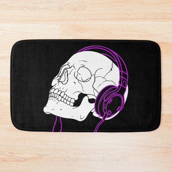Item preview, Skull Streamer – Goth-Lite Gamer Magenta Headphones Design designed and sold by ShirtRemarks.