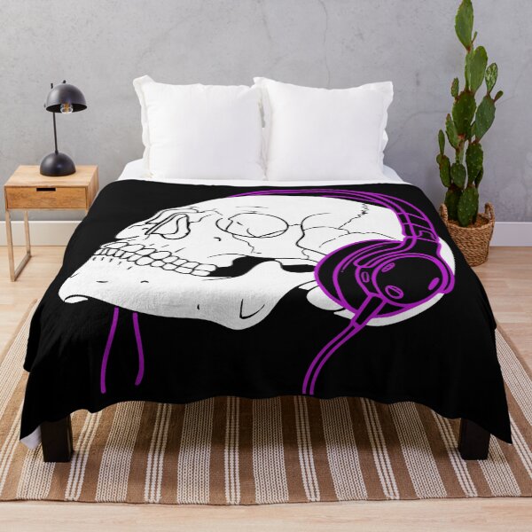 Item preview, Skull Streamer – Goth-Lite Gamer Magenta Headphones Design designed and sold by ShirtRemarks.
