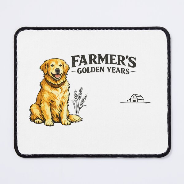 Item preview, Farmer's Golden Years Golden Retriever Farmhouse Dog Design designed and sold by Sahil Randhawa.