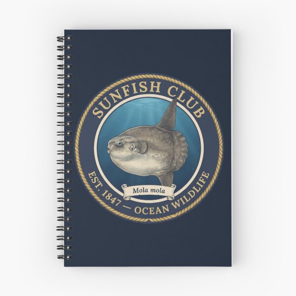 Item preview, Ocean Sunfish Club Vintage Badge Ocean Wildlife Art designed and sold by CalmCapy Co.