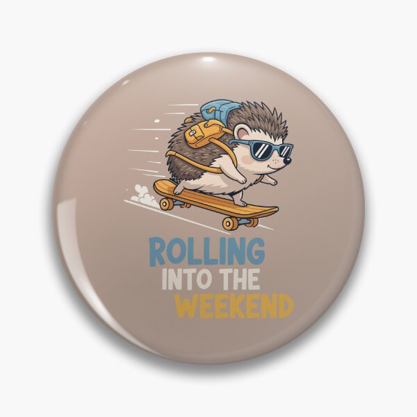 Item preview, Rolling Into The Weekend Cute Skater Hedgehog designed and sold by Amir Faysal.