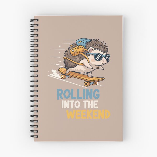 Item preview, Rolling Into The Weekend Cute Skater Hedgehog designed and sold by Amir Faysal.