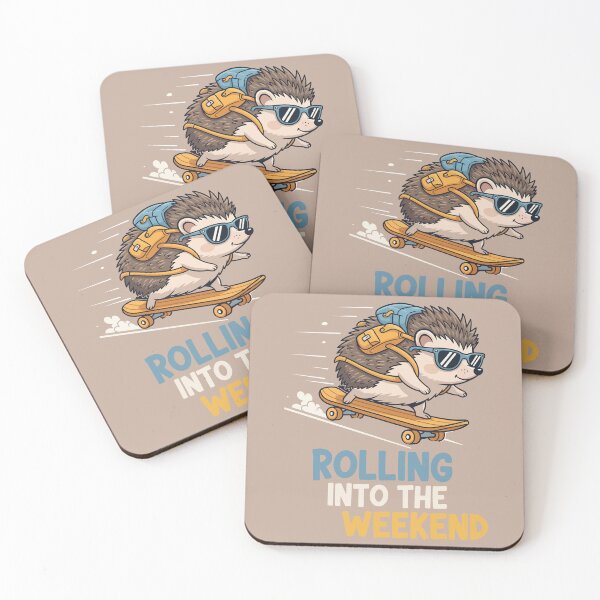 Item preview, Rolling Into The Weekend Cute Skater Hedgehog designed and sold by Amir Faysal.