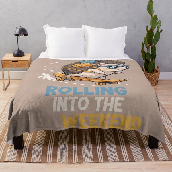 Item preview, Rolling Into The Weekend Cute Skater Hedgehog designed and sold by Amir Faysal.