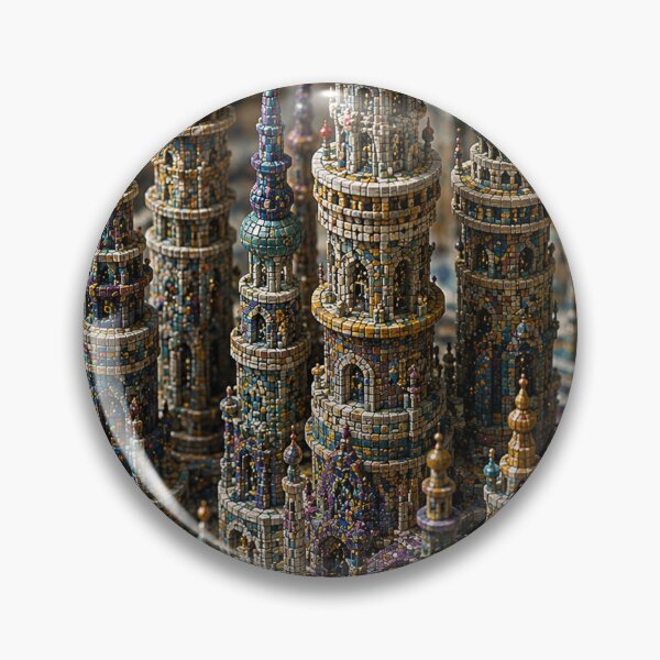 Item preview, Micro Mosaic Tower Dominion designed and sold by JcAbstractArt.