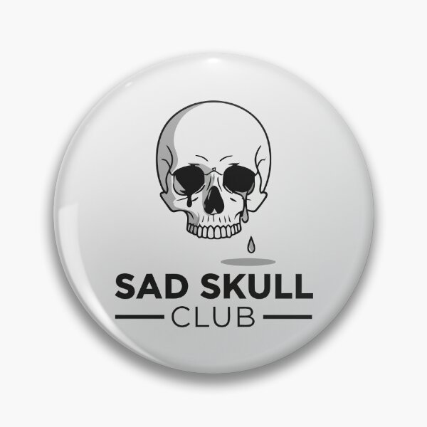 Item preview, Sad Skull Club Goth Aesthetic Weeping Skull designed and sold by Amir Faysal.