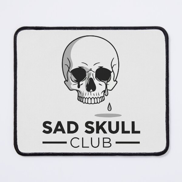 Item preview, Sad Skull Club Goth Aesthetic Weeping Skull designed and sold by Amir Faysal.