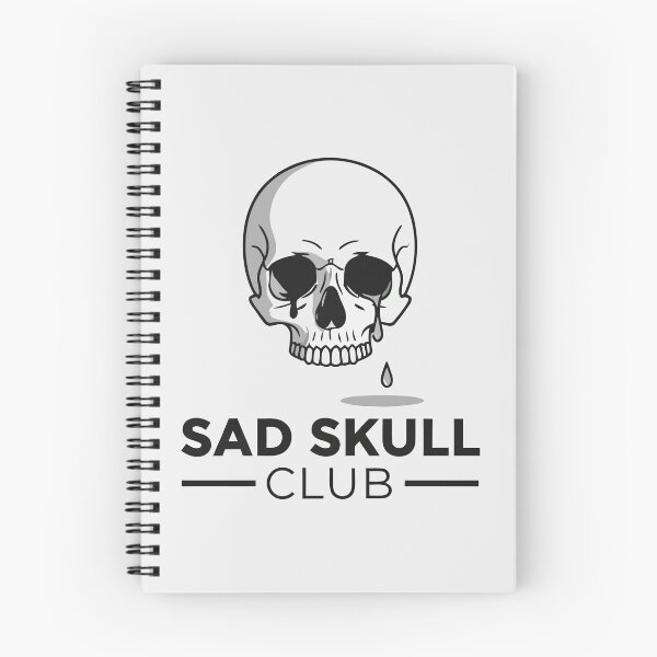 Item preview, Sad Skull Club Goth Aesthetic Weeping Skull designed and sold by Amir Faysal.