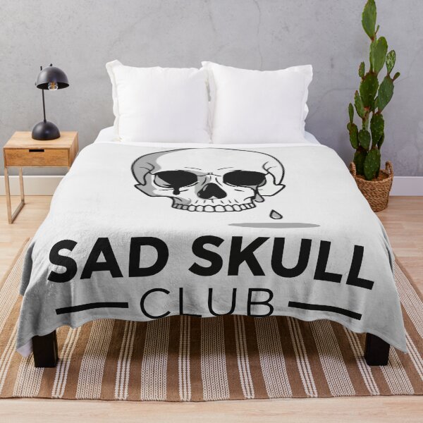 Item preview, Sad Skull Club Goth Aesthetic Weeping Skull designed and sold by Amir Faysal.