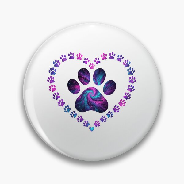 Item preview, Colorful Tie Dye Paw Print Heart designed and sold by GiaoCalonas.