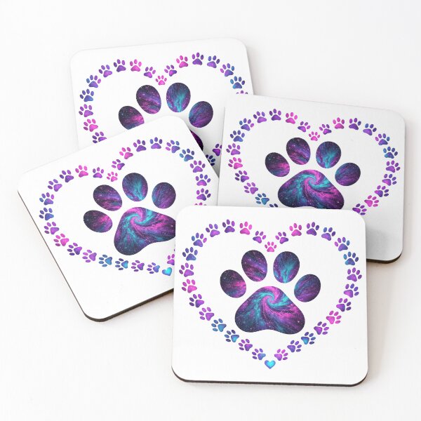 Item preview, Colorful Tie Dye Paw Print Heart designed and sold by GiaoCalonas.