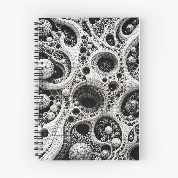 Item preview, Bio Mosaic – Monochrome Cellular Symphony designed and sold by JcAbstractArt.